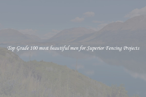Top Grade 100 most beautiful men for Superior Fencing Projects