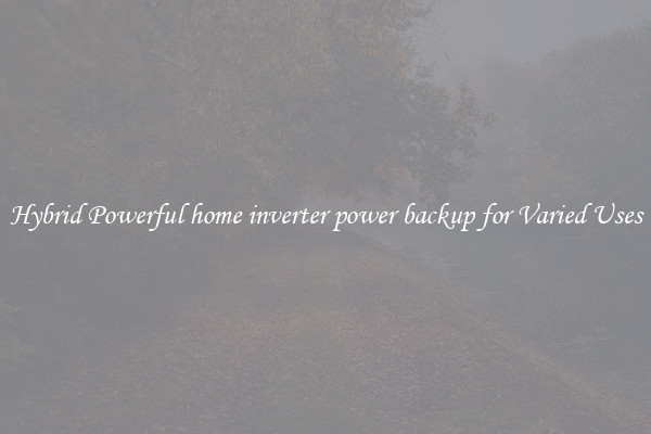 Hybrid Powerful home inverter power backup for Varied Uses