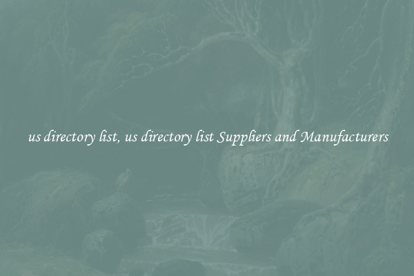 us directory list, us directory list Suppliers and Manufacturers