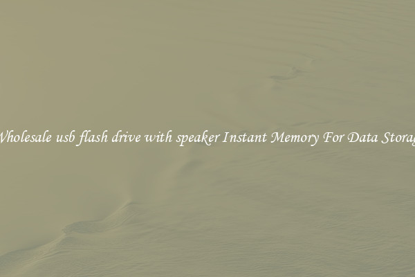 Wholesale usb flash drive with speaker Instant Memory For Data Storage