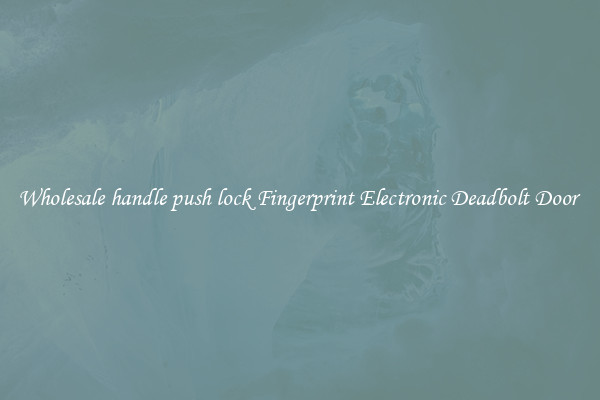 Wholesale handle push lock Fingerprint Electronic Deadbolt Door 