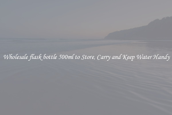 Wholesale flask bottle 500ml to Store, Carry and Keep Water Handy