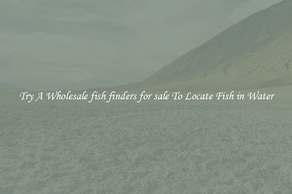 Try A Wholesale fish finders for sale To Locate Fish in Water