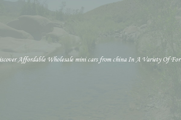 Discover Affordable Wholesale mini cars from china In A Variety Of Forms