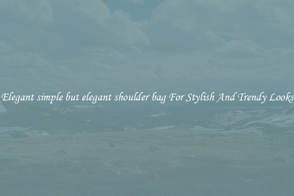 Elegant simple but elegant shoulder bag For Stylish And Trendy Looks