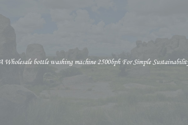  A Wholesale bottle washing machine 2500bph For Simple Sustainability 