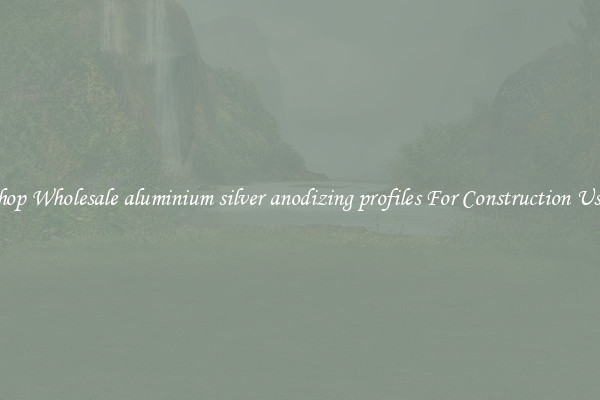 Shop Wholesale aluminium silver anodizing profiles For Construction Uses