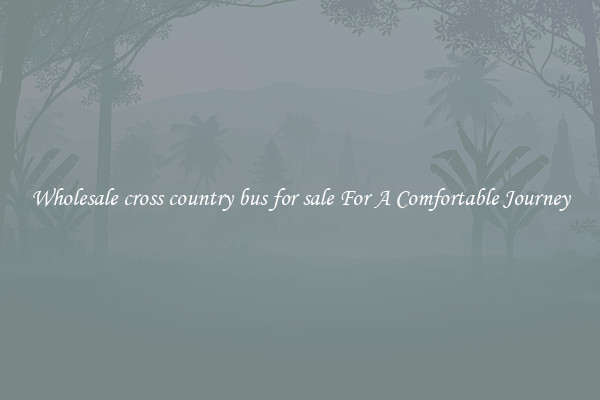 Wholesale cross country bus for sale For A Comfortable Journey