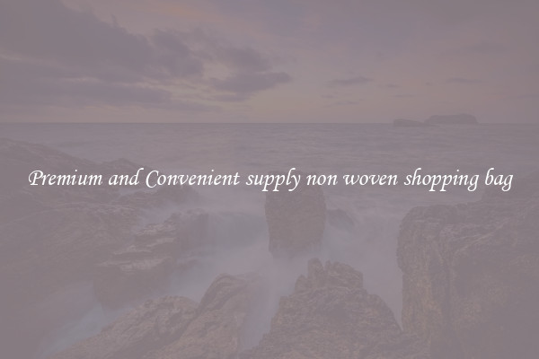 Premium and Convenient supply non woven shopping bag