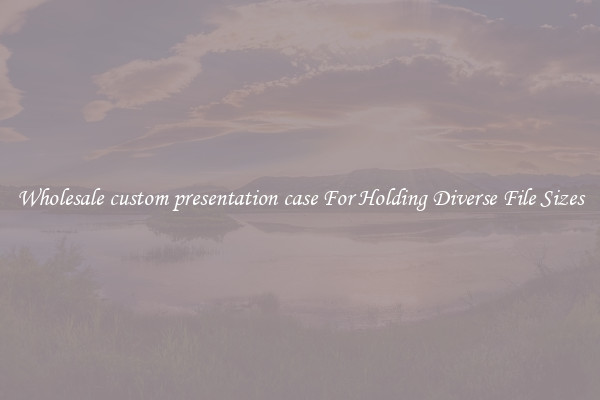 Wholesale custom presentation case For Holding Diverse File Sizes